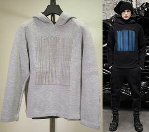 Alexander Wang Alexander one First линия 14AW штрих-код Logo тянуть over Parker 46 пепел 