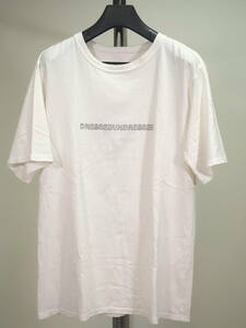 DRESSEDUNDRESSED ドレスドアンドレスド 19AWロゴ刺繍Tシャツ2白 日本製