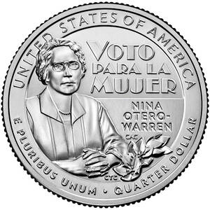 ★1枚の価格★ アメリカ人女性25セント硬貨プログラム　ニナ・オテロウォーレン　Nina Otero-Warren　2022年
