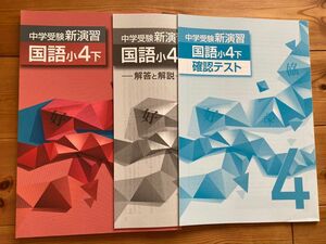 ◆未使用 中学受験新演習 国語 小4下 確認テスト付き