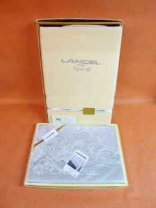 g411 LANCEL 2点セット ウインターシーツ テーブルクロス ベージ ホワイト/100