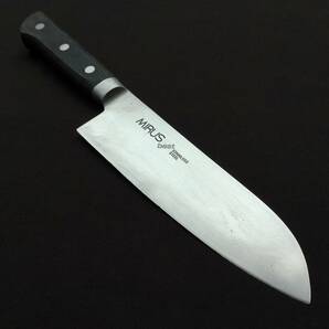 三徳包丁 万能包丁 洋包丁 MIRUS best STAINLESS STEEL 刃長約165㎜ 鍔付 両刃 庖丁 刃物 Kitchen knife Santoku Knife 【4169】の画像1