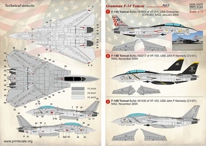 プリントスケール 72-275 1/72 グラマン F-14 トムキャット Part 2 コンプリートセット