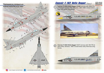 プリントスケール 48-243 1/48 コンベア F-102 デルタダガー パート 2_画像1