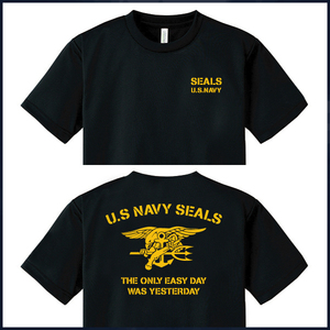 NAVY SEALs ドライＴシャツ （サイズS～5L）黒【品番rtt116】