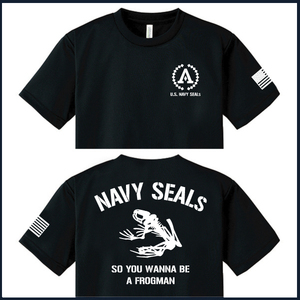 NAVY SEALs TEAM10 ドライＴシャツ （サイズS～5L）黒【品番h778】