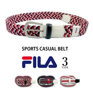 【3タイプ】FILA フィラ カラフル メッシュラバー ベルト 伸びる ゴムベルト