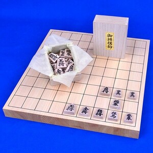 木製将棋セット　桧1寸卓上将棋盤セット(将棋駒アオカ押し駒)【囲碁将棋専門店の将碁屋】