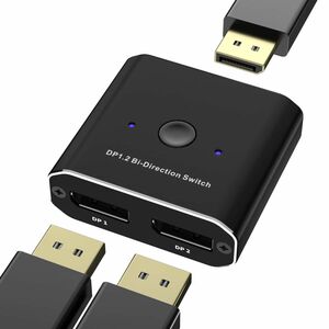 人気商品！DisplayPort 切替器 4K@60Hz 双方向 2入力1出力 