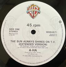 A-Ha オリジナルUK盤The Sun Always Shines On T.V 12inch盤その他にもプロモーション盤 レア盤 人気レコード 多数出品。_画像1