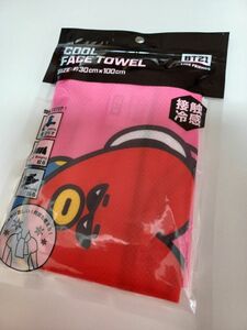 最終価格 新品 冷却タオル 丸眞 COOL FACE TOWEL BT21 LINE FRENDS 30×100「ピンクビート」