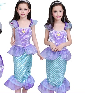 * новый товар *160 Disney симпатичный Ariel костюмы платье One-piece Halloween девочка Princess 