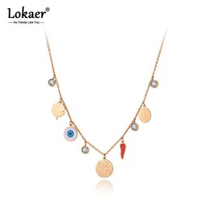  choker pendant necklace flower flower crystal stainless steel lady's 