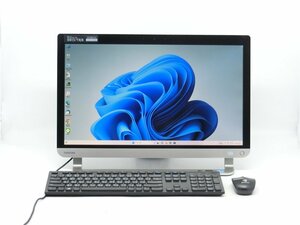 中古一体型パソコンWin11+office TOSHIBA　D813/T8JB　core i7　3630QM/爆速SSD512GB/8GB/21インチ/WEBカメラ　送料無料