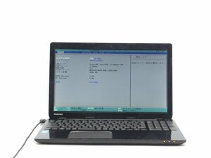 中古　TOSHIBA　T554/45LB　CORE4世代i3　4GB　BIOSまで表示　 ノートパソコン　　詳細不明　　ジャンク扱い 　