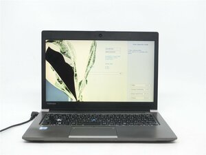 中古ノートパソコンノートPC　TOSHIBA　R63/D　Core 6世代i5　メモリ4GB　　BIOSまで表示 液晶割れ　表示不良　　 ジャンク品　送料無料　