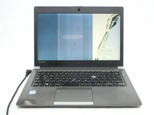  used laptop Note PC TOSHIBA R63/A Core i5 6300U 2GB BIOS till display liquid crystal crack junk free shipping 