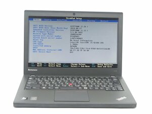 中古　Lenovo　X240　CORE4世代i5　4210UGHZ 　メモリ4GB　　ノートパソコン　BIOSまで表示　　詳細不明/ジャンク扱い