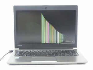  used laptop Note PC TOSHIBA R63/M Core8 generation i5/4GB liquid crystal crack electrification does indicatory malfunction junk free shipping 