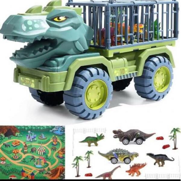 恐竜のおもちゃ トラックセット DIY ティラノサウルス 車　知育玩具