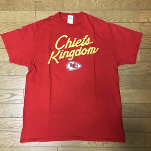 NFL KANSAS CITY CHIEFS MEN’S SHORT SLEEVE T-SHIRTS size-L(着丈71身幅53) 中古(美品-数回使用) 送料無料 NCNR