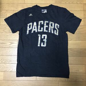 NBA INDIANA PACERS #13 PAUL GEORGE MEN’S SHORT SLEEVE T-SHIRTS (adidas) size-M(着丈69身幅50) 中古(美品) 送料無料 NCNR