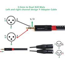 【開封のみ】NANYI ★XLR 3.5mmスプリッタケーブル、TRSステレオオスXLRオス相互接続オーディオマイクケーブル、(3.5mm-2 XLR オス-1.5m)_画像4