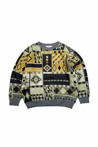 90's Made in ITALY GENTLEMAN GIVENCHY sweater ジェントルマン ジバンシィ セーター ニット 総柄 ヴィンテージ