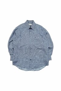 ○シルク100%○ mila schon silk shirt ミラショーン 長袖シャツ ブルー系 総柄 トップス ヴィンテージ