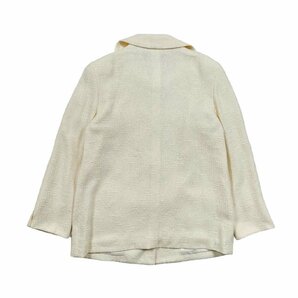 90's YUKI TORII tweed jacket ユキトリイ ツイードジャケット ホワイト レディース ヴィンテージの画像2