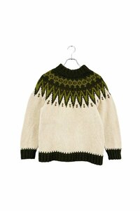 90's hand knit nordic sweater ノルディックセーター ニット ハンドメイド ヴィンテージ