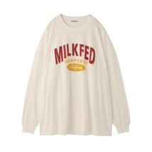 【新品】 MILKFED.●ミルクフェド●ダイナミックロゴ ビックトップ ロンT長袖 ビックシルエット オーバーサイズレディースＴシャツ●8800円_画像2