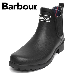  Bab a-Barbour shoes lady's rain boots size 6 boots side-gore rain shoes waterproof LRF0066 BK11 new goods 