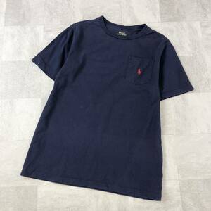 POLO RALPH LAUREN Polo Ralph Lauren карман футболка one отметка вышивка короткий рукав футболка рубашка с коротким рукавом темно-синий красный вышивка размер LG 160