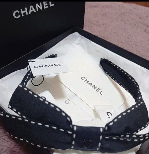 新品 CHANEL リボンカチューシャ カチューシャ