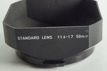 影SG【並品 送料無料】PENTAX STANDARD LENS 1.4-1.7 50mm プラスチック製 角型レンズフード フィルター径49mm_画像1