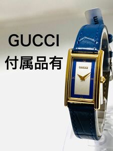 ガラス傷あり　GUCCI グッチ　電池&ベルト新品　レディース腕時計