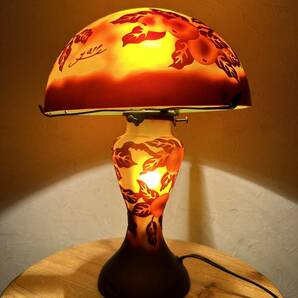 エミール ガレ ・2灯ランプ 高さ 30ｃｍ ◆ フロア照明 ナイトスタンド 素晴らしい逸品 FQ508の画像2