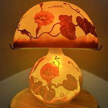 エミール　ガレ　・2灯ランプ　高さ　35ｃｍ　◆　フロア照明　ナイトスタンド　素晴らしい逸品　FQ514_画像2