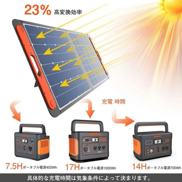 100W 折りたたみ ソーラーパネル Jackery SolarSaga 100 ETFE 太陽光パネル ソーラーチャージャー DC出力 23%高変換効率 優れた耐久性