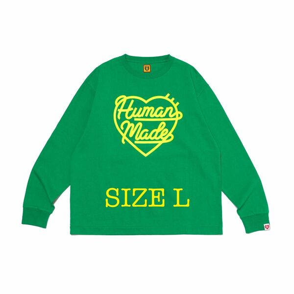 HUMAN MADE Heart L/S T-Shirt "Green"