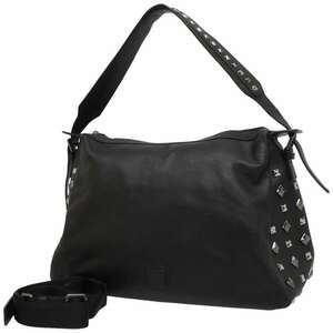 Mcm Visetos Studded 2way Handbag Black MWE 9SPA43 BK001 Leather