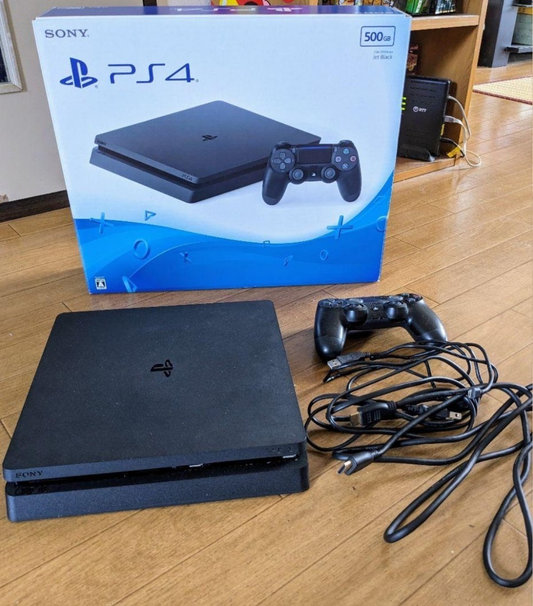 PS4本体+ソフト2本+コントローラ2個 CUH-2200AB01 ジェットブラック