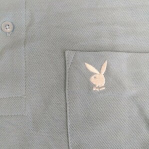 M プレイボーイ PLAYBOY 新品 半袖ポロシャツ 襟付きシャツ サックス メンズ 紳士 アウトドア スポーツ ゴルフウェア golf ウサギ の画像3