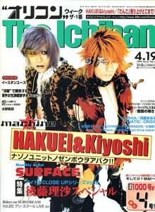 絶版／ The Ichiban 1999★HAKUEI＆Kiyoshi 表紙＆6ページ特集★SOPHIA 浜崎あゆみ 小池栄子 水野晴郎 後藤理沙 SURFACE★aoaoya