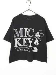 レディース 古着 90s USA製 Disney MICKEY Classics ミッキー キャラクター Tシャツ M 古着