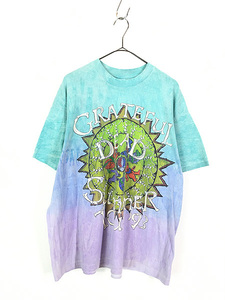 古着 90s USA製 Grateful Dead 「Summer Tour 93」 両面 ロック バンド タイダイ Tシャツ XXL 古着