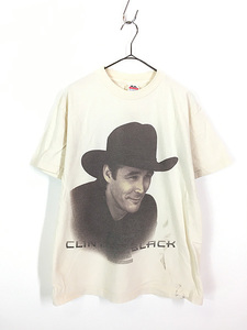 古着 90s Clint Black 「D'lectrified」 カントリー ミュージック Tシャツ M 古着