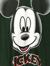 古着 90s USA製 Disney Mickey ミッキー フェイス BIG プリント キャラクター Tシャツ XL 古着_画像2