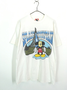 古着 90s USA製 Disney Mickey ミッキー 「SPLASH MOUNTAIN」 アトラクション Tシャツ M位 古着